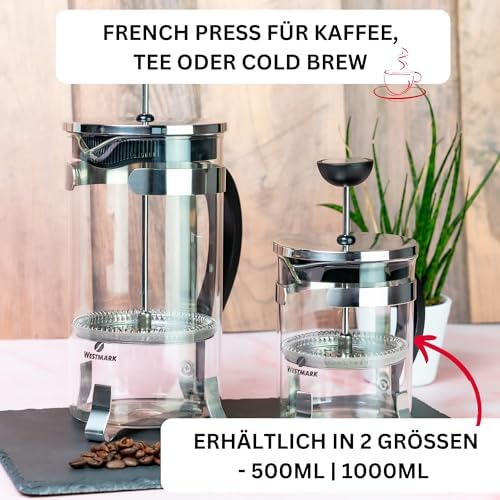 Westmark French Press Coffee Maker, 500 ml, Brasilia, BPA-free, Stainless steal, 24702260 - Image 2