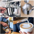 350ml/600ml (12oz/20oz) Stainless Steel Milk Frothing Pitcher Steaming Pitchers Coffee Latte Art Jug Cup with Pen(600ml (20 oz)) - Image 4