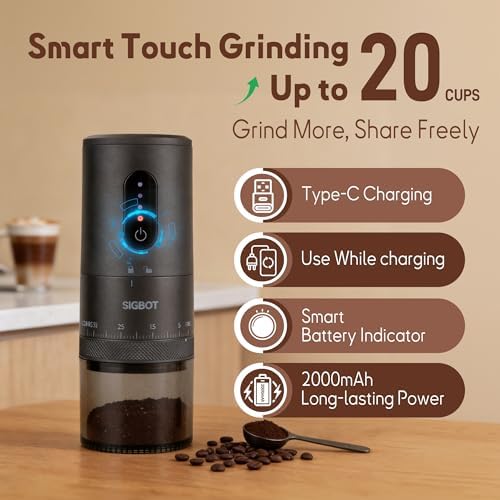 Sigbot Portable Electric Burr Coffee Grinder - Image 5