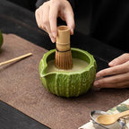 Matcha Whisk Set, 8-Piece 3D Cactus Design Ceramic Set with Glazed Bowl, Bamboo Whisk & Sifter, Easy Clean (Sky blue) - Image 7