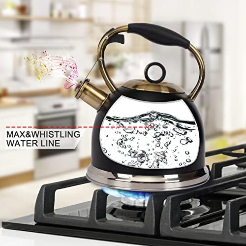 Tea Kettle -3.0 Quart Tea Kettles Stovetop Whistling Teapot Stainless Steel Tea Pots for Stove Top Whistle Tea Pot - Image 4