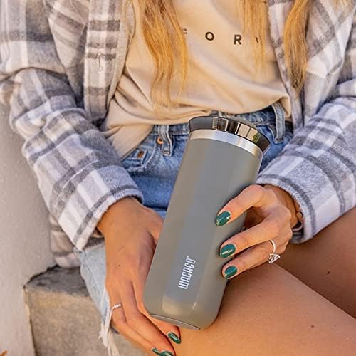 WACACO Octaroma Grande Vacuum Insulated Coffee Mug, 15 fl oz (435ml), Double-wall Stainless Steel Travel Tumbler With Drinking Lid, Dim Grey - Image 5