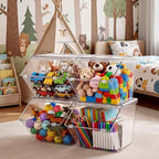 Yerliker 16 Pcs Clear Stackable Storage Bins with Lids for Pantry - Image 6
