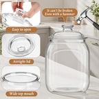 Suclain 2 Pack Acrylic Cookie Candy Jar with Lid, 1 Gallon - Image 3