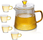 Glass Tea Sets Teapot Set - Tea Set for Adults - Modern Small Tea Pot Set with Removable Infuser and 4 Clear Tea Cups - Blooming Flower Loose Leaf Tea Sets for Women Tea, by Unknown