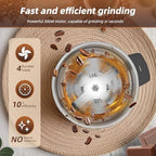 Electric Coffee Grinder 300W, Adjustable Grind, Espresso/Drip/Pour. Coffee Grinder for Coffee, Spices, and Other Foods (silvery-238) - Image 3
