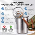 Camping Coffee Percolator Stainless Steel Stovetop Camp Coffee Maker 12 Cup - Image 2