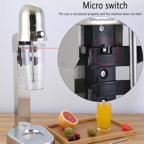 Single/Double Head Milkshake Machine, Commercial Food Blender with 800ML Large Capacity Hot/cold Cup,Motor Speed 18000 Rpm, Two Gears Free Choice Suitable (single head) - Image 4