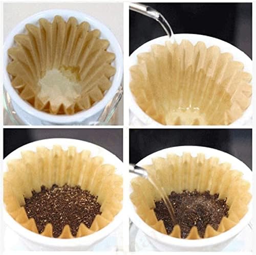 Coffee Filters Large Coffee Maker Filters Natural Unbleached Eco-Friendly Degradable Paper Basket - Image 3