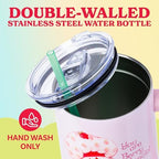 Silver Buffalo Strawberry Shortcake Vintage, Stainless Steel Tumbler, 40oz - Image 4