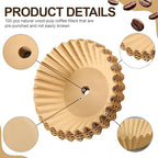 Percolator Coffee Filters, 5 Cup Coffee Filter, 100/200/300pcs Percolator Coffee Filters, for Farberware, Primula, Coletti, Elite Gourmet, Disposable Coffee Filter Unbleached (200) - Image 2
