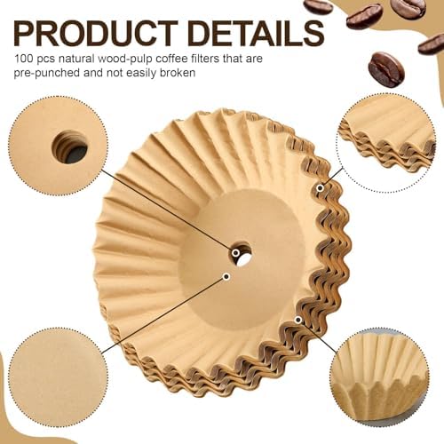 Percolator Coffee Filters, 5 Cup Coffee Filter, 100/200/300pcs Percolator Coffee Filters, for Farberware, Primula, Coletti, Elite Gourmet, Disposable Coffee Filter Unbleached (200) - Image 2