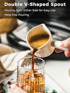 YHOSSEUN YHOJOY Espresso Measuring Cup, Ceramic Espresso Cup Double Spouts Expresso Shots Cup with Handle, Espresso Accessories, 3 Oz/ 90 Ml - Image 4
