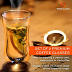 Stölzle Lausitz Set of 2 Coffee 'N More Coffee Glasses (XL / 11.25 Fl oz) Coffee Cups, Double Walled Glass Coffee Mugs for Hot or Cold Drinks - Genuine Stölzle Insulated Glass Mugs - Image 2