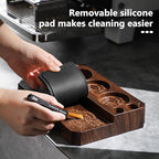 Bincoo Multifunctional Espresso Tamping Station,Plastic ABS Coffee Tamper Station Fit for 51 to 58mm Portafilter,Tamper,and Distributor,Puck Screen Espresso Accessories for Home Office(Brown) - Image 2