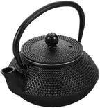 Retro Cast Iron Tetsubin Tea Pot 0.3l Black for Xmas by OUNONA