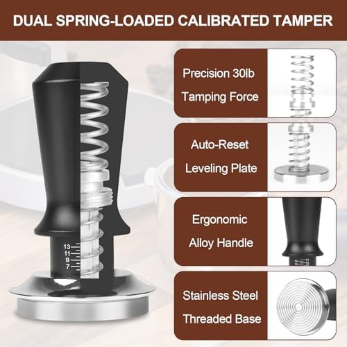 53mm Espresso Tools, Coffee Tamper, WDT Tool, Dosing Funnel, Puck Screen - Image 4