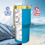 20 oz Tumbler Bulk Stainless Steel Tumblers with Lids and Straws BabyBlue - Image 4