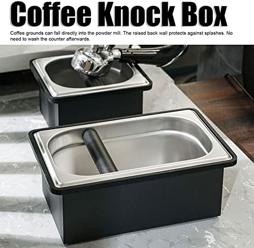 Coffee Knock Box, Coffe Ground Knock Conatiainer, Rubber Coffee Residue Box with Removable Container, Coffee Ground Residue Bucket, Large Coffee Waste Bin for Home Coffee Bar(S) - Image 5