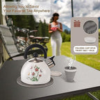ARC 2 Quart Whistling White Tea Kettle with Magic Color Changing Design - Image 5