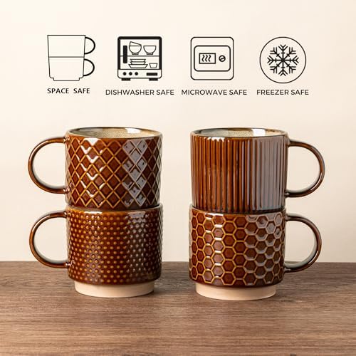 GBhome 6 OZ Coffee Mugs with Saucer and Stand, Ceramic Espresso Coffee Cup - Image 7