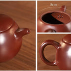 Handmade Zisha Teapot, Segmental Clay Chinese Yixing Purple Clay Tea Pot, Chinese Kungfu Brew Infuser Loose Leaf Tea (72(150cc)) - Image 4