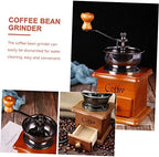 Vintage Style Hand Crank Coffee Bean Grinder, 50-60g Ceramic Wood - Image 3