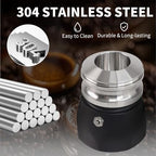 2-3 Cup Moka Pot Tamper, 304 SS Dosing Funnel & Distributor, Silver - Image 4
