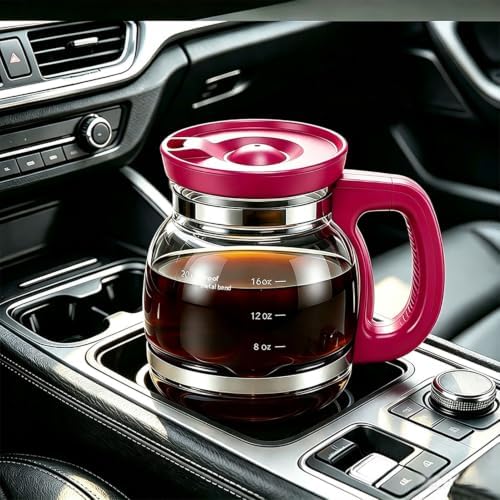 Pour Over Coffee Maker 20oz - Borosilicate Glass Coffee Server with Handle, 600ml Drip Coffee Carafe, Heat-Resistant Glass Pot for Home & Office Brewing (2pcs) - Image 2