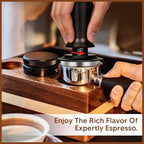 Spring-Loaded Espresso Tamper Set - 6-in-1 Barista Tools with Milk Pitcher, Latte Art Pen/Stencils, Stirring Spoon & Tamper Mat for Home Coffee Lovers (58mm-7set) - Image 4
