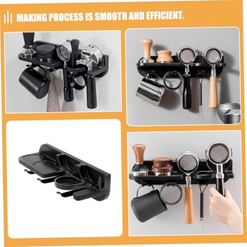 Wall Mounted Espresso Organizer for 51mm Machines, ABS Black - Image 7