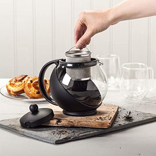 Kilo D07 4-Cup Glass Teapot with Stainless Steel Infuser 1400ml - Image 5