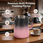 Stainless Steel Coffee Frothing Pitcher, 450ml (Gradient Pink) - Image 5