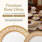 Joseph Sedgh Collection Golden Greek Key Bone China Dinnerware Set, 20-Piece - Image 4