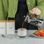Cafe Ole Floral Cafetière, 3-Cup (350ml) French Press Filter Coffee Maker for 1, 18/10 Stainless Steel - Image 3