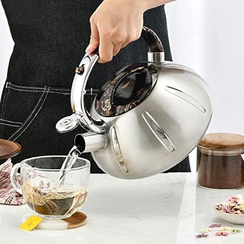 Tea kettle, Stovetop Whistling Tea Kettle 3L Stainless Steel Teapot for Boiling Water Induction Cooker Gas Stove - Image 4