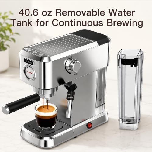 MEGAWISE 20 Bar Espresso Machine with Adjustable Milk Frother - Image 6