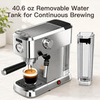 MEGAWISE 20-Bar Espresso Machine 40.6oz Tank with Milk Frother - Image 6