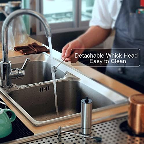 Milk Frother Handheld Foam Maker for Lattes - Whisk Drink Mixer for Coffee, Mini Foamer for Cappuccino, Frappe, Matcha, Hot Chocolate - Image 5