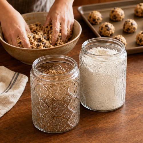 Glass Jars With Lids, Pantry Storage Containers, 24oz Coffee Canister - Image 5