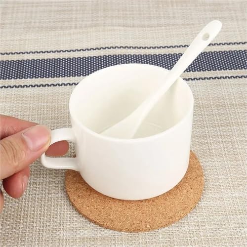 50/100Pcs Cup Mat Natural Cork Coasters Placemats for Table Kitchen Accessories Round Coffee Tea Cup Mats Desktop Decoration Placemats for Dining Table(50pcs-90x90x5mm) - Image 3