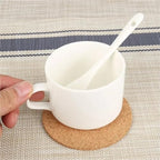 50/100Pcs Cup Mat Natural Cork Coasters Placemats for Table Kitchen Accessories Round Coffee Tea Cup Mats Desktop Decoration Placemats for Dining Table(50pcs 100mm) - Image 3