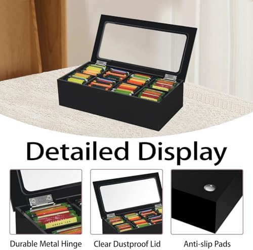 Tasybox Tea Bag Organizer, Acrylic Tea Box with Lid, Black Teabag Holder - Image 4