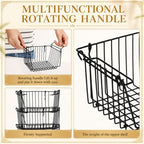 8 Pack Small Stackable Metal Wire Storage Baskets for Pantry - Image 3