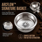 Espresso Accessories, 58mm Double Spout Portafilter with 18g ARCFLOW™ Convex Filter Basket, Walnut Wood Handle, Compatible with La Marzocco, Slayer, Rocket Espresso, Lelit & E61 Machines - Image 4