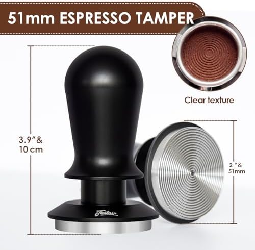 51mm Espresso Tamper, Spring Loaded Self leveling Coffee Tamper - Image 2