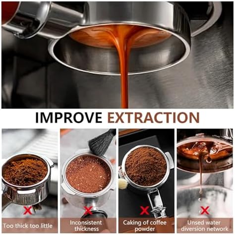 3 Ear Coffee Bottomless Portafilter 54mm，Compatible For Breville，Compatible For Sage，870 878 880 Replacement Filter Basket Barista Tool Espresso Accessory(54MM 3-Ear-Beech-B) - Image 6