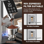 AMZCHEF Electric Coffee Grinder with Large Bean Hopper, 45 Adjustable Grind Settings, Conical Burr Mill, Digital Timer, Anti-Static Design for Home and Office Coffee Stations - Image 3