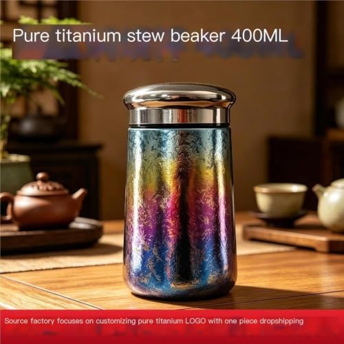 Pure Titanium Vacuum Tumbler, Double Wall Tea Infuser Cup for Office Gift - Image 5
