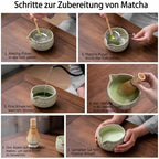 Buucup Matcha Whisk Set, Ceramic Matcha Kit Set with Bowl & Tools, Green - Image 6